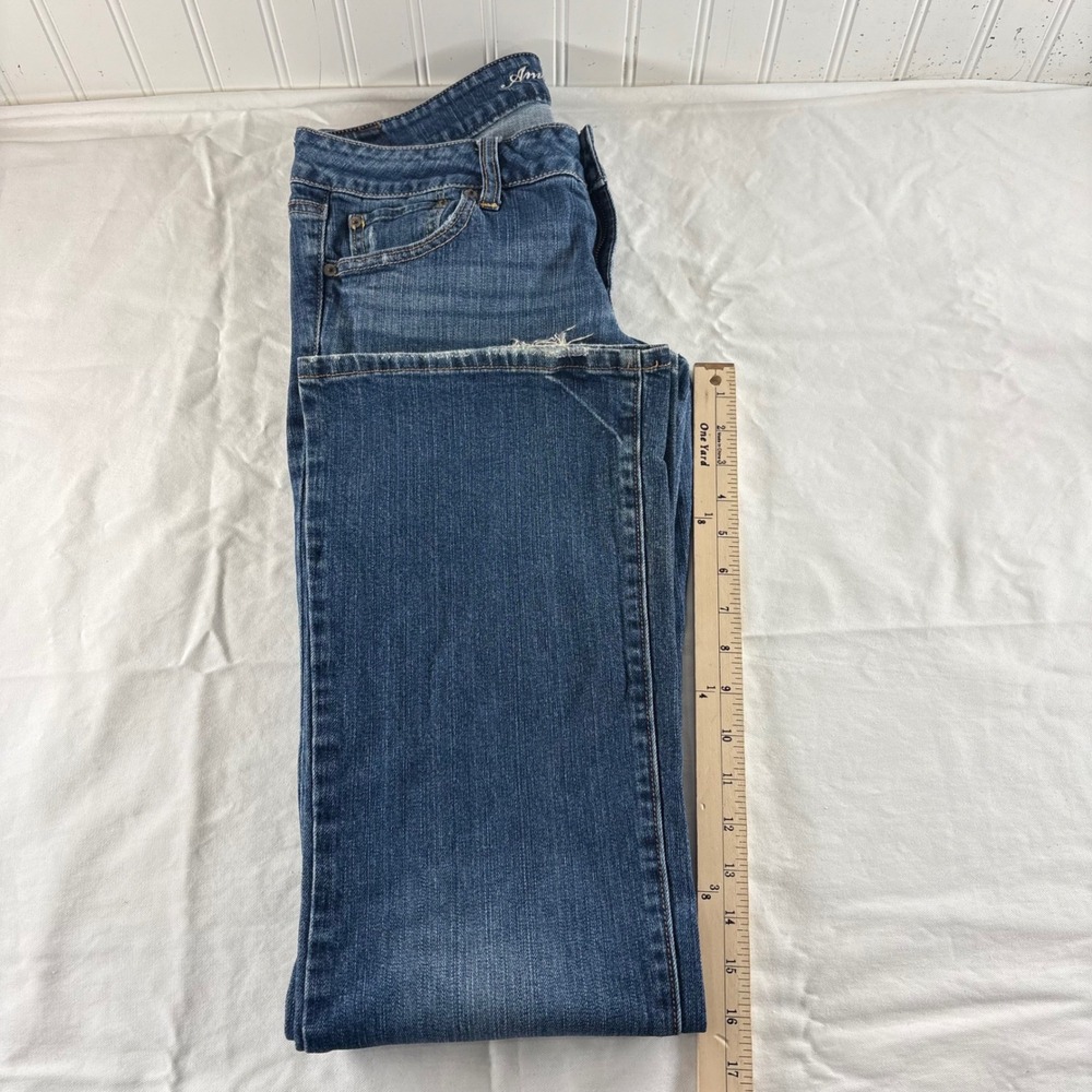 American Eagle stretch bootcut jeans low rise dark wash